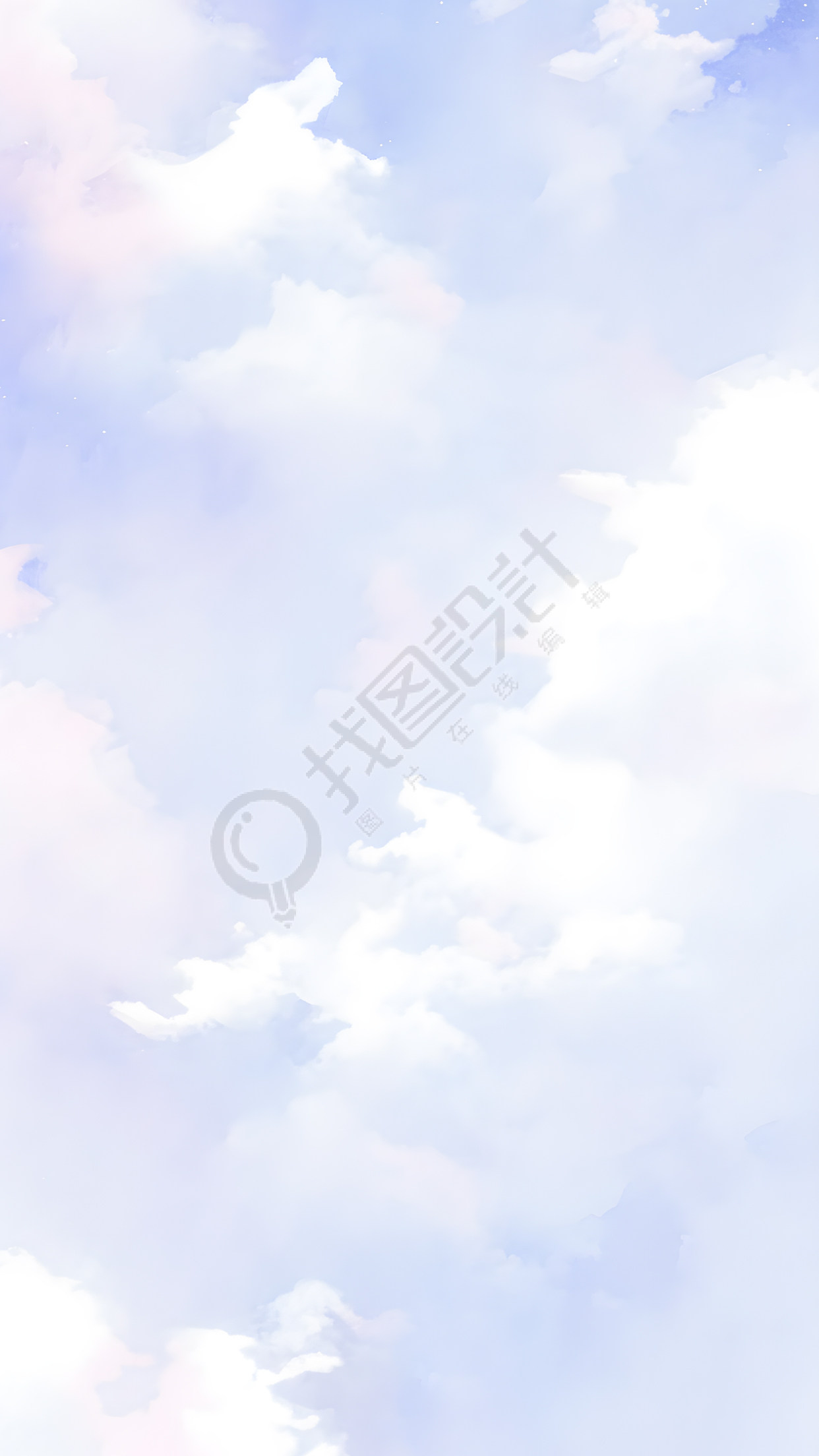 白色晕染的紫色背景