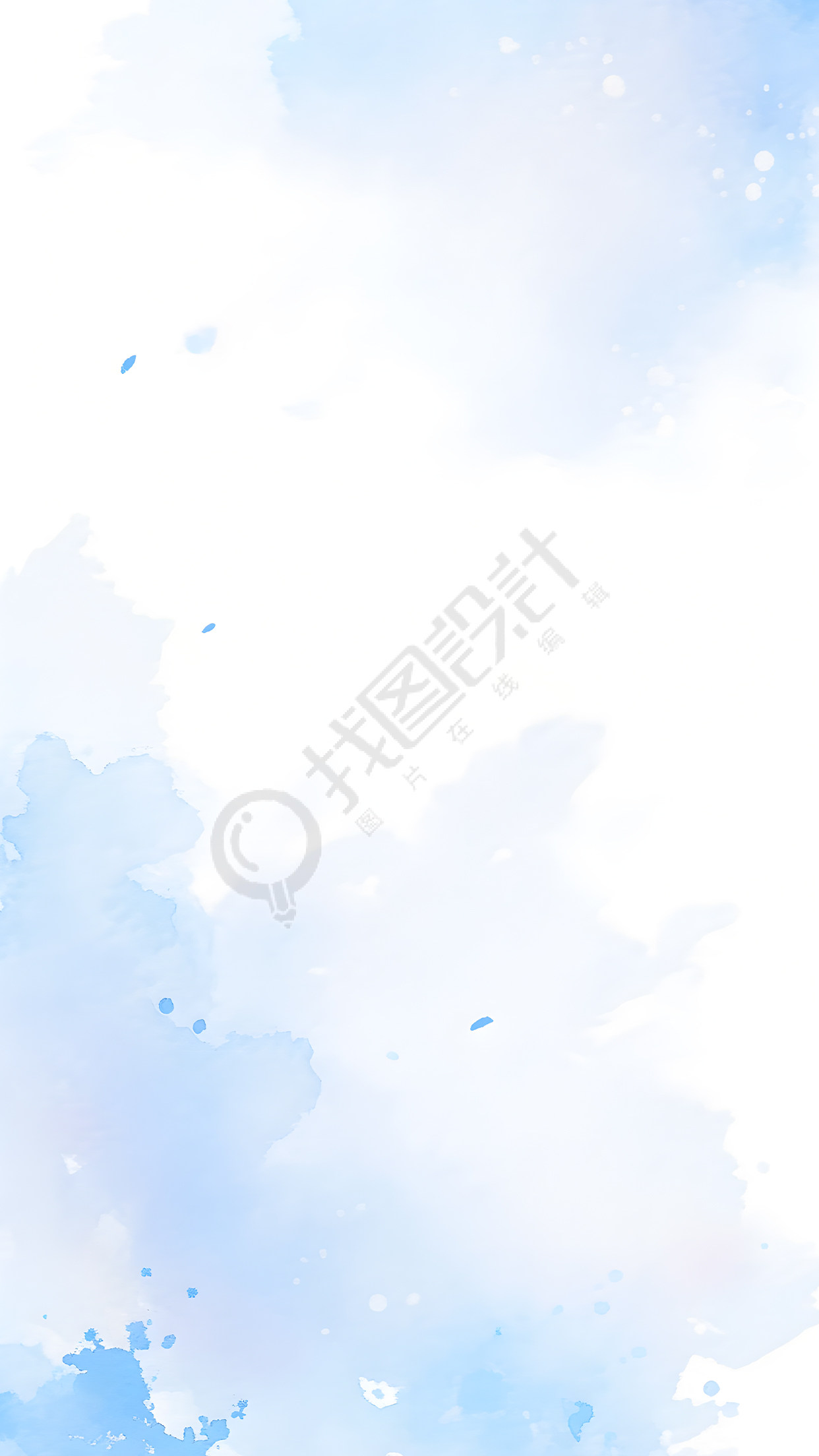 蓝色墨点创意简约背景