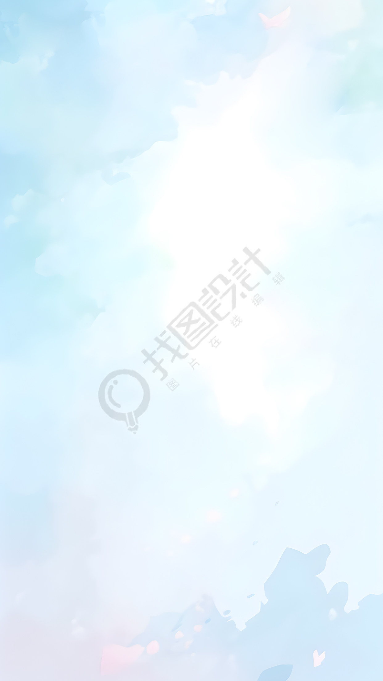 小清新蓝紫色背景