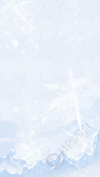 创意白色雪花冬季美景背景