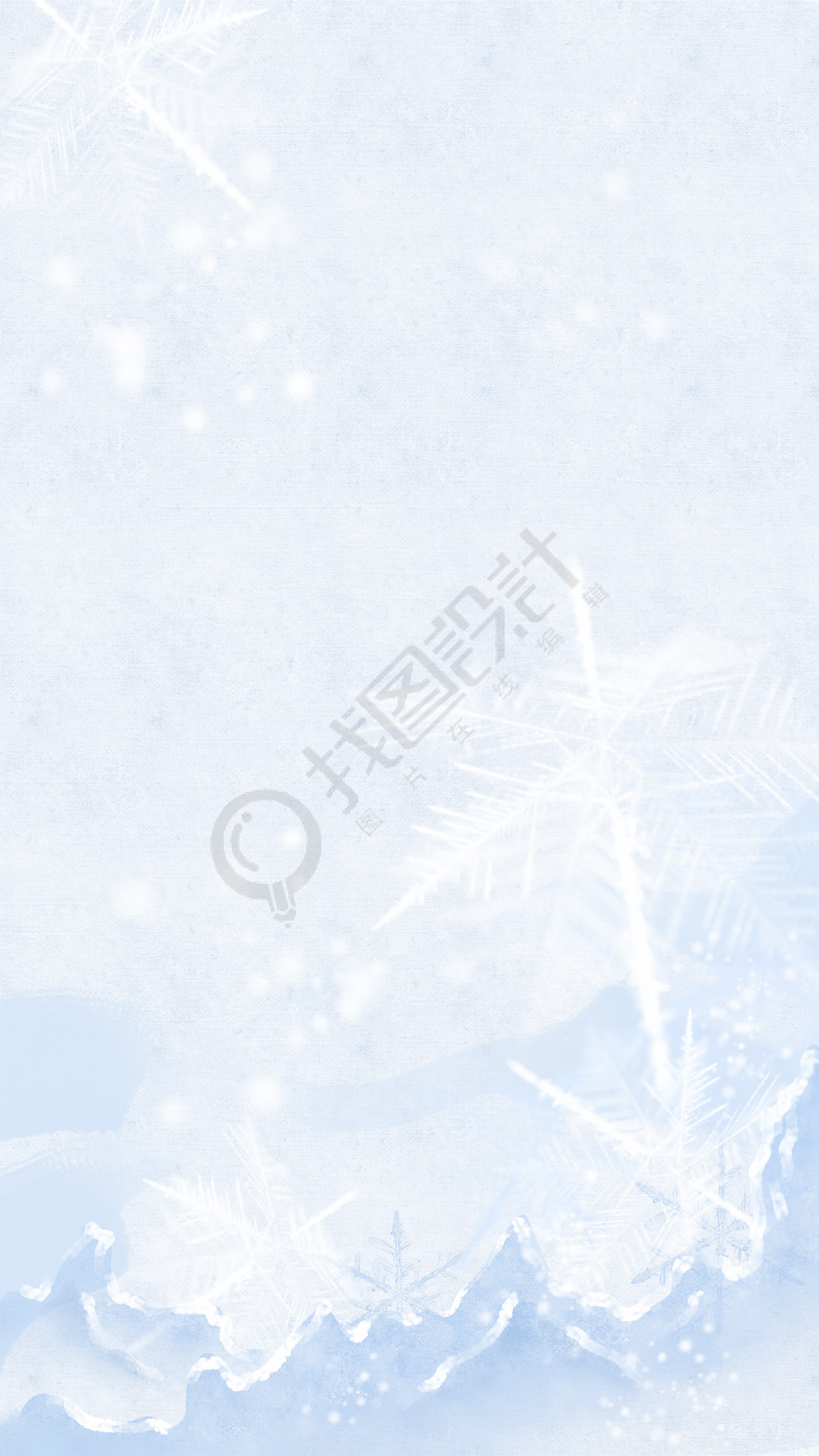 创意白色雪花冬季美景背景