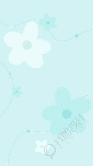 白色蓝色小花可爱风背景