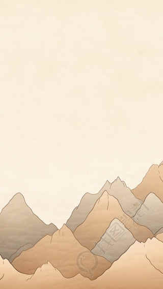 线条山峰复古风格背景 