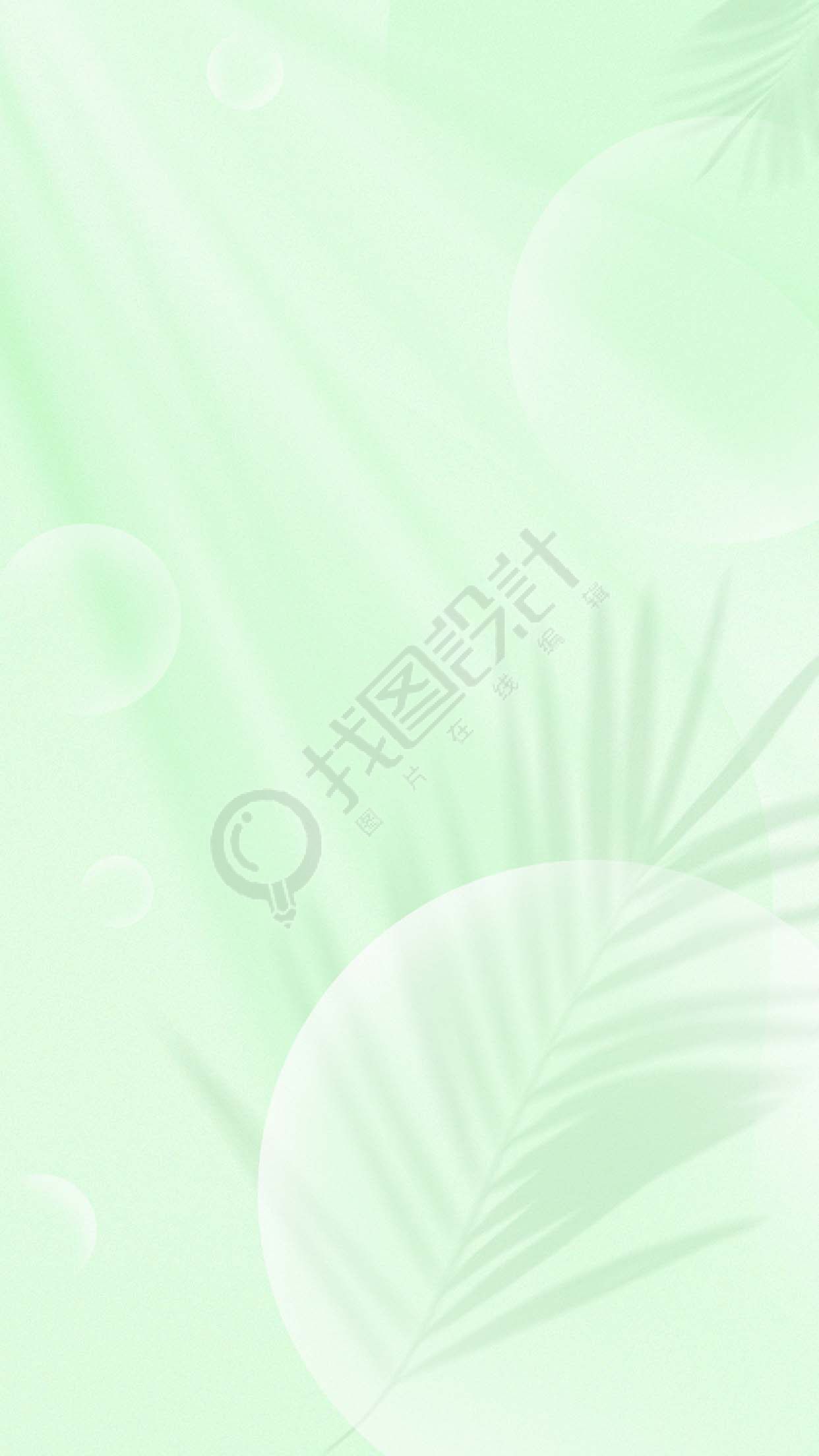 绿色小清新树叶背景