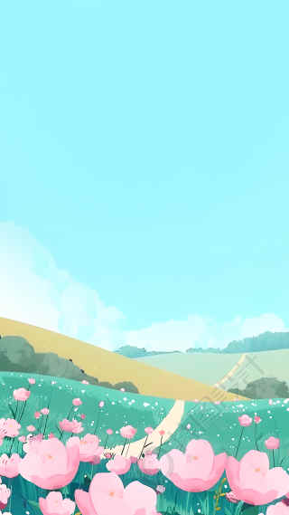 春天小清新花卉背景