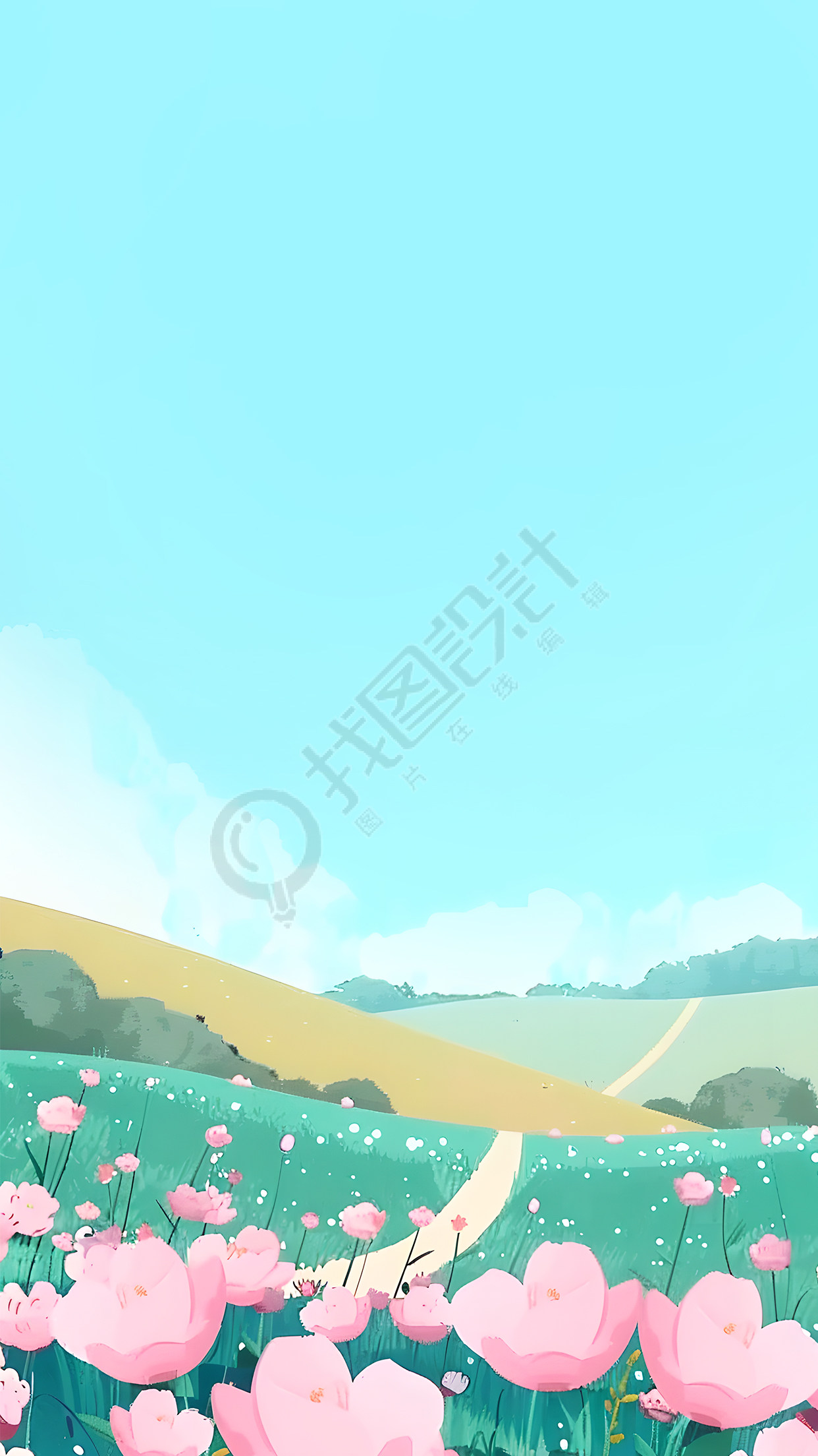 春天小清新花卉背景