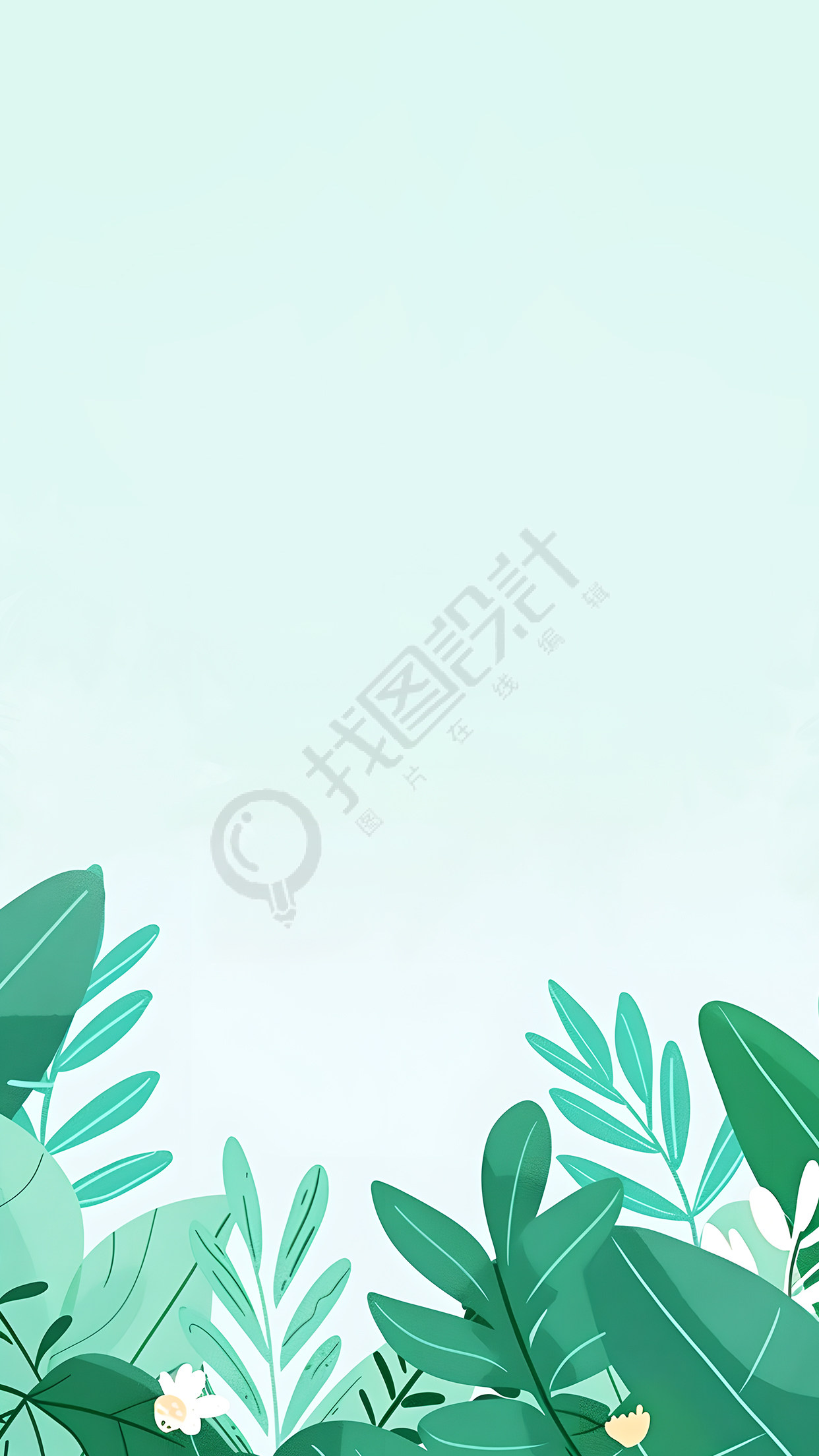 唯美叶片简约背景