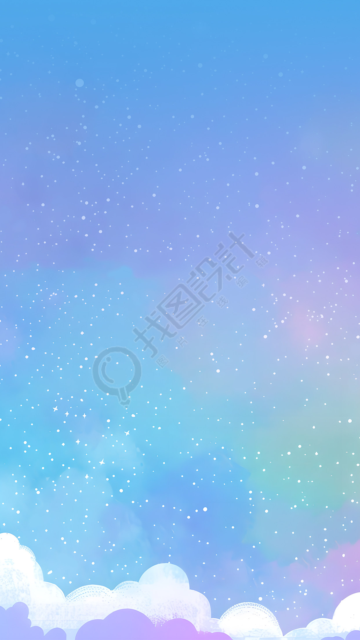 蓝紫色梦幻星空背景