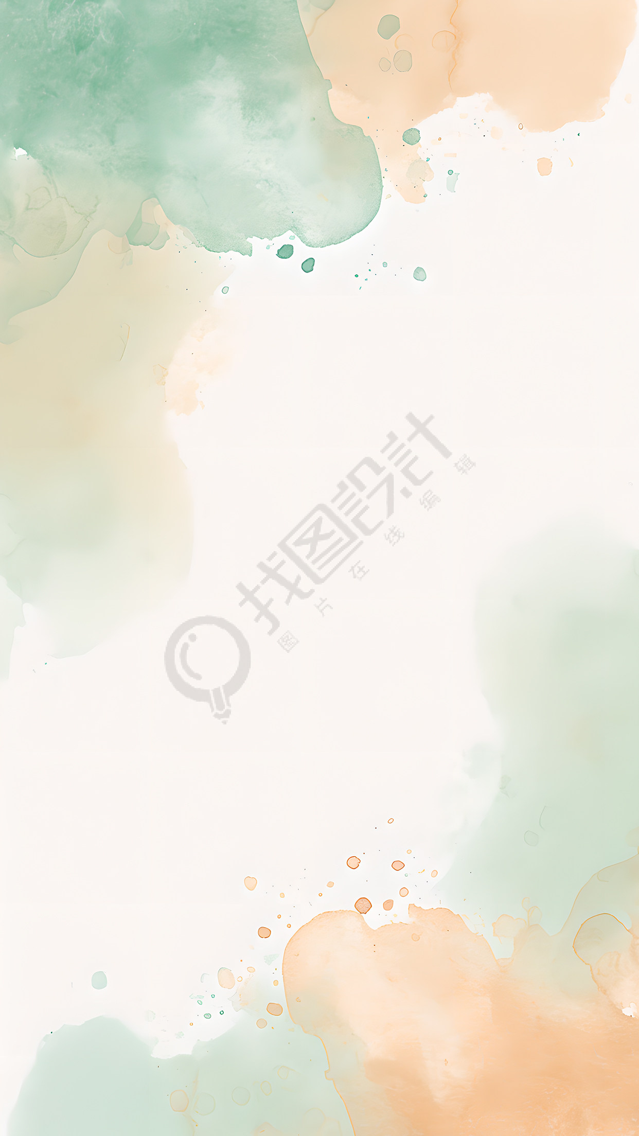 水彩晕染淡雅清新背景