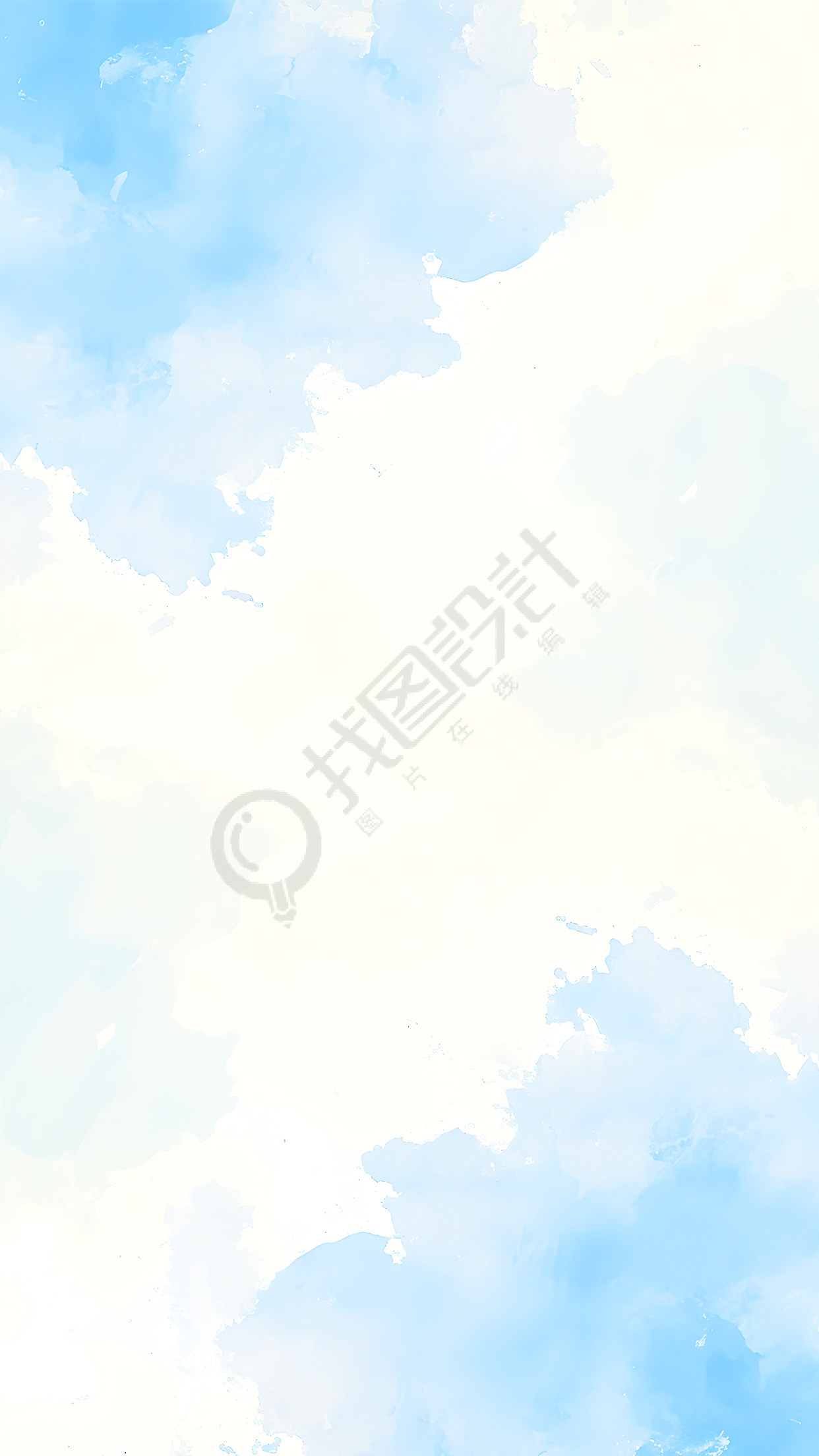 蓝色晕染水彩背景