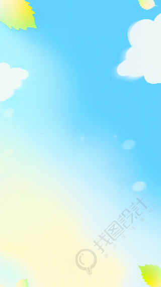 夏天清澈蓝天背景