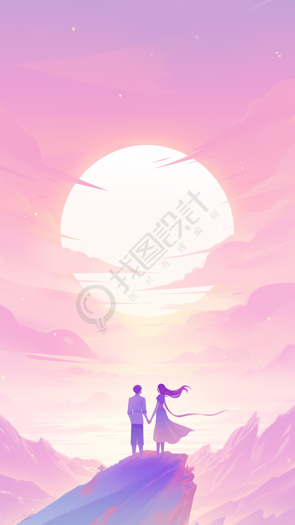七夕情人节浪漫背景