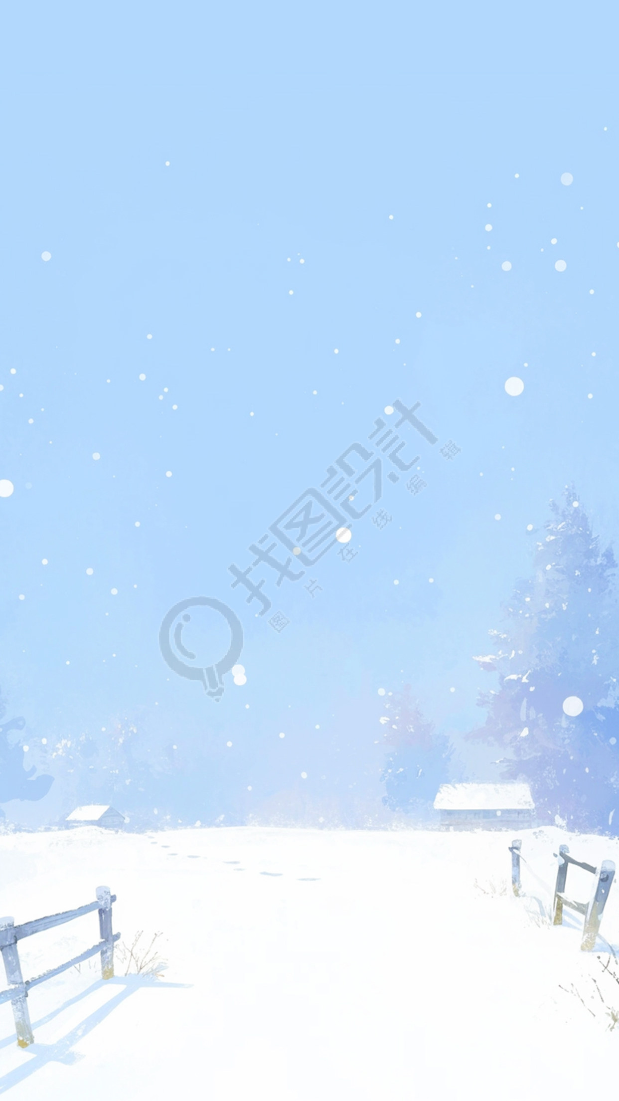 冬天鹅毛大雪创意背景