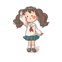 双马尾卡通小女孩