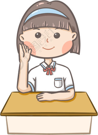 课堂/举手的小女孩