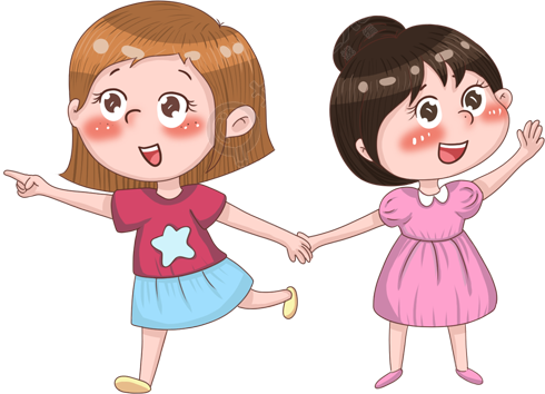 手牵手小女孩