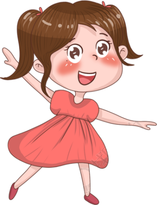 扎马尾的小女孩