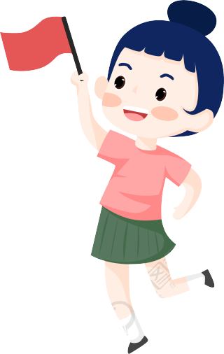 丸子头小女生