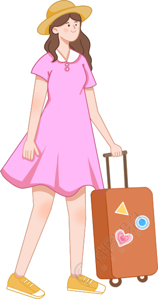 女孩出游