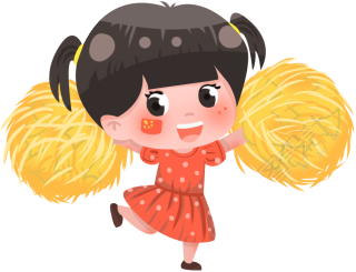 双马尾小女生狂欢庆祝