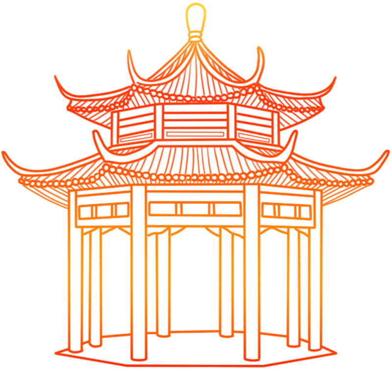 手绘线条建筑