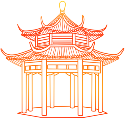 手绘线条建筑