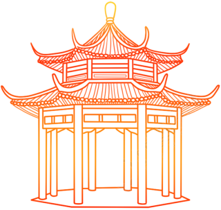 手绘线条建筑