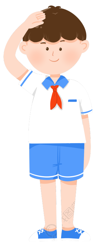 少先队员敬礼/男孩