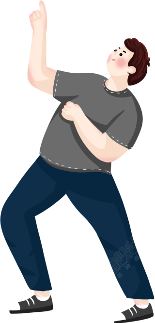 手绘人物插画男生