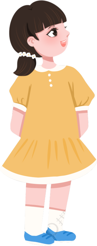 女孩夏天玩耍