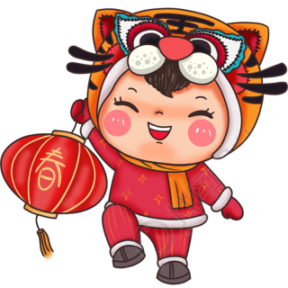 虎年娃娃提灯笼