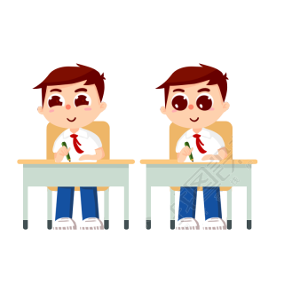两个课桌男孩