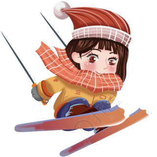 滑雪小女孩