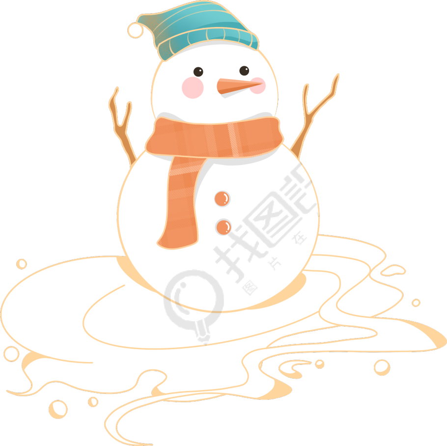 雪人雪地