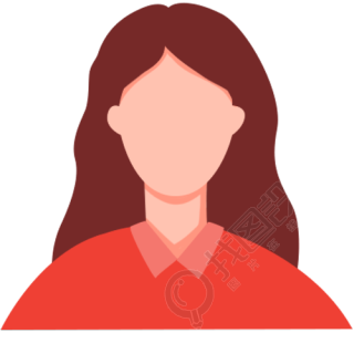 红色女生头像