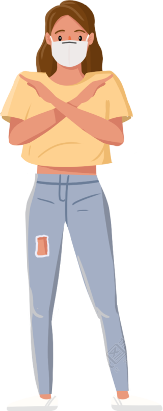 拒绝手势女生