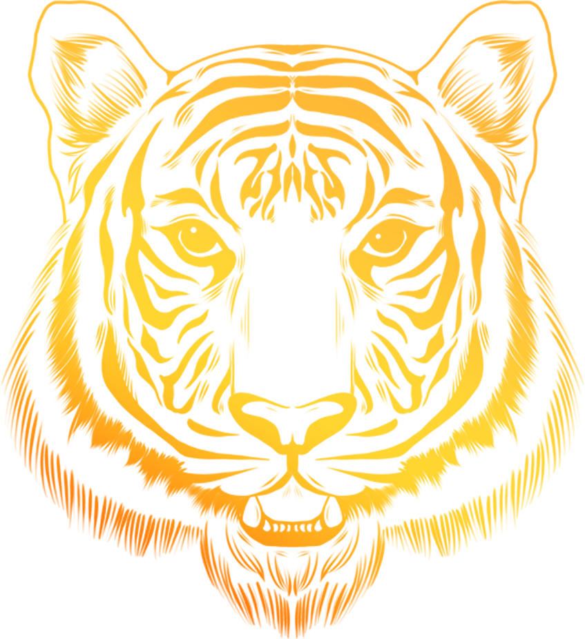 素描渐变老虎