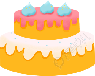 卡通美食生日蛋糕