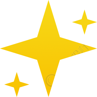 黄色闪光星星