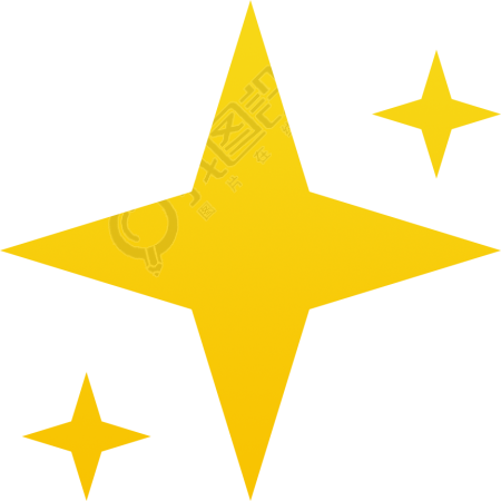 黄色闪光星星