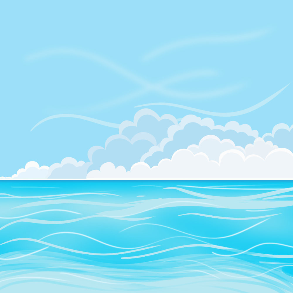 大海白云蓝天