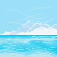 大海白云蓝天