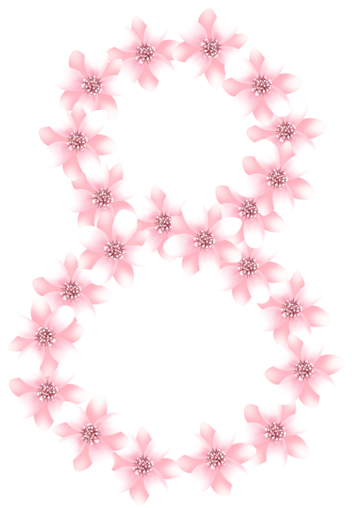 妇女节清新花环