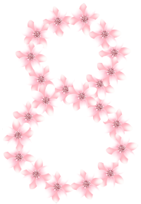妇女节清新花环