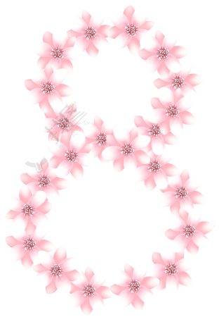 妇女节清新花环