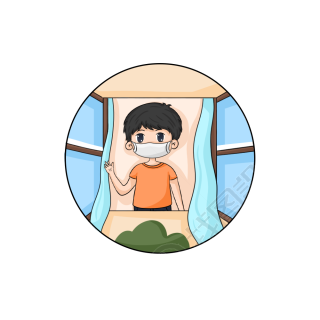 疫情防控开窗通风男孩
