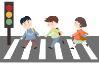 小学生过马路