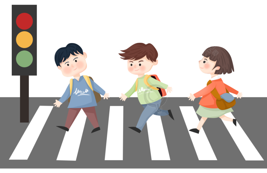 小学生过马路