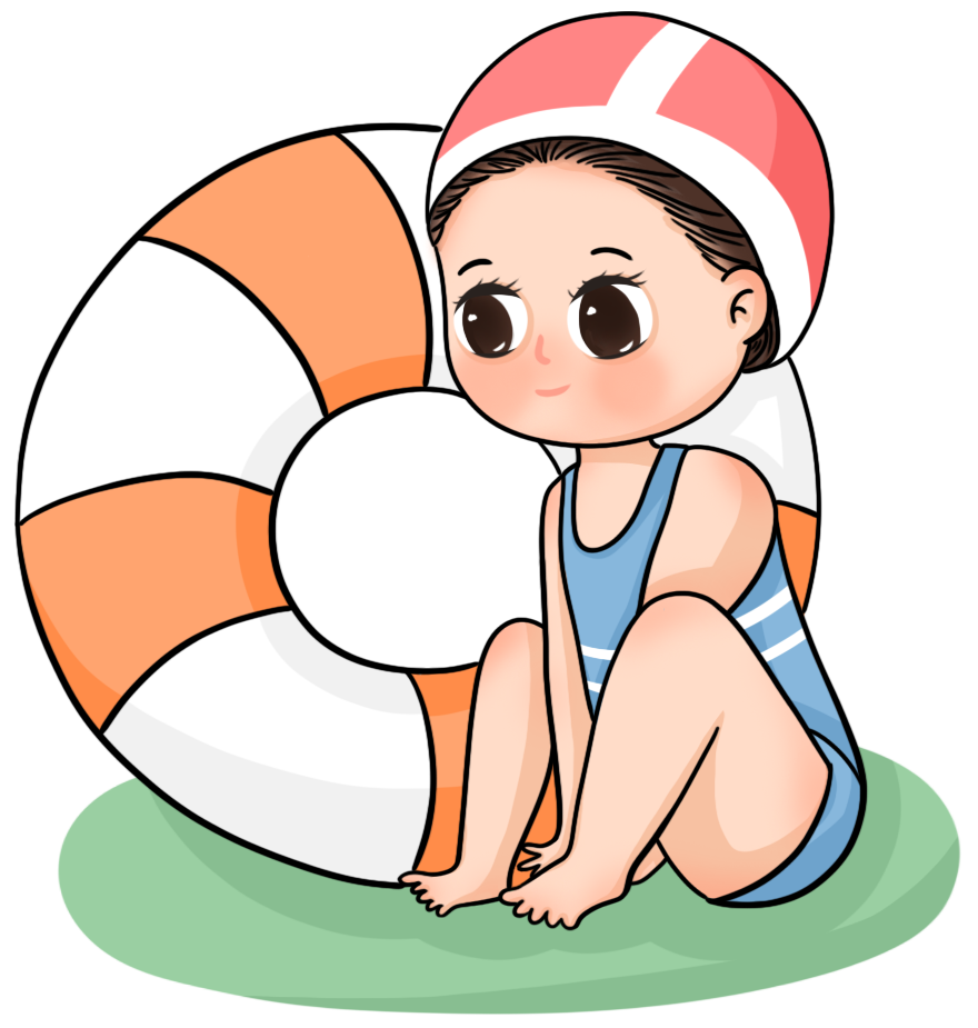 游泳小女孩