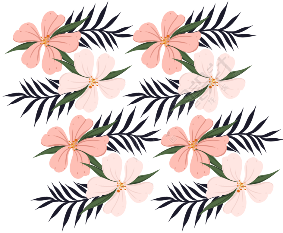 花朵叶子花纹素材